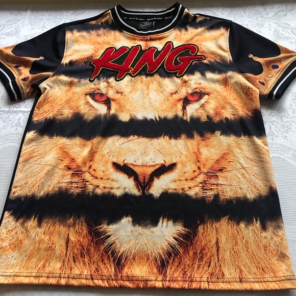 Switch Remarkable Limited Edition King Lion Print Black Cool Shirt Men’s Size L - Picture 11 of 13